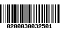 Código de Barras 0200030032501