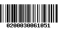 Código de Barras 0200030061051