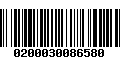 Código de Barras 0200030086580