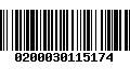 Código de Barras 0200030115174