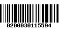 Código de Barras 0200030115594