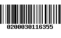 Código de Barras 0200030116355