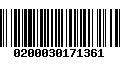 Código de Barras 0200030171361