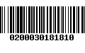 Código de Barras 0200030181810