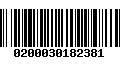 Código de Barras 0200030182381