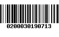 Código de Barras 0200030190713