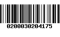 Código de Barras 0200030204175