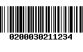 Código de Barras 0200030211234