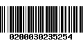 Código de Barras 0200030235254