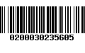 Código de Barras 0200030235605