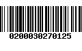 Código de Barras 0200030270125