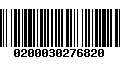 Código de Barras 0200030276820