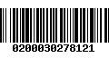 Código de Barras 0200030278121