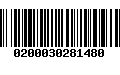 Código de Barras 0200030281480