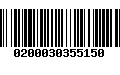 Código de Barras 0200030355150