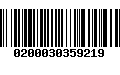 Código de Barras 0200030359219