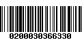 Código de Barras 0200030366330