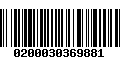 Código de Barras 0200030369881