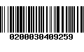 Código de Barras 0200030409259