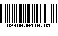 Código de Barras 0200030410385