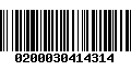 Código de Barras 0200030414314