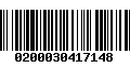 Código de Barras 0200030417148