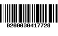 Código de Barras 0200030417728