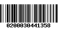 Código de Barras 0200030441358