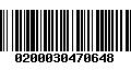 Código de Barras 0200030470648
