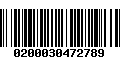 Código de Barras 0200030472789
