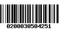 Código de Barras 0200030504251