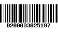 Código de Barras 0200033025197