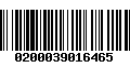 Código de Barras 0200039016465