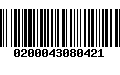 Código de Barras 0200043080421