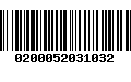 Código de Barras 0200052031032