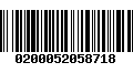 Código de Barras 0200052058718