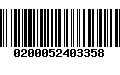 Código de Barras 0200052403358