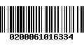 Código de Barras 0200061016334