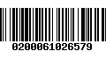 Código de Barras 0200061026579