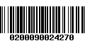 Código de Barras 0200090024270