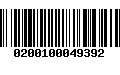 Código de Barras 0200100049392