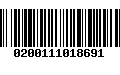 Código de Barras 0200111018691