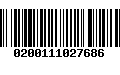 Código de Barras 0200111027686