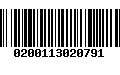 Código de Barras 0200113020791