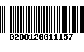 Código de Barras 0200120011157