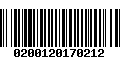 Código de Barras 0200120170212