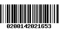 Código de Barras 0200142021653