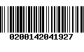 Código de Barras 0200142041927