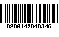 Código de Barras 0200142048346