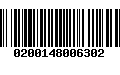 Código de Barras 0200148006302